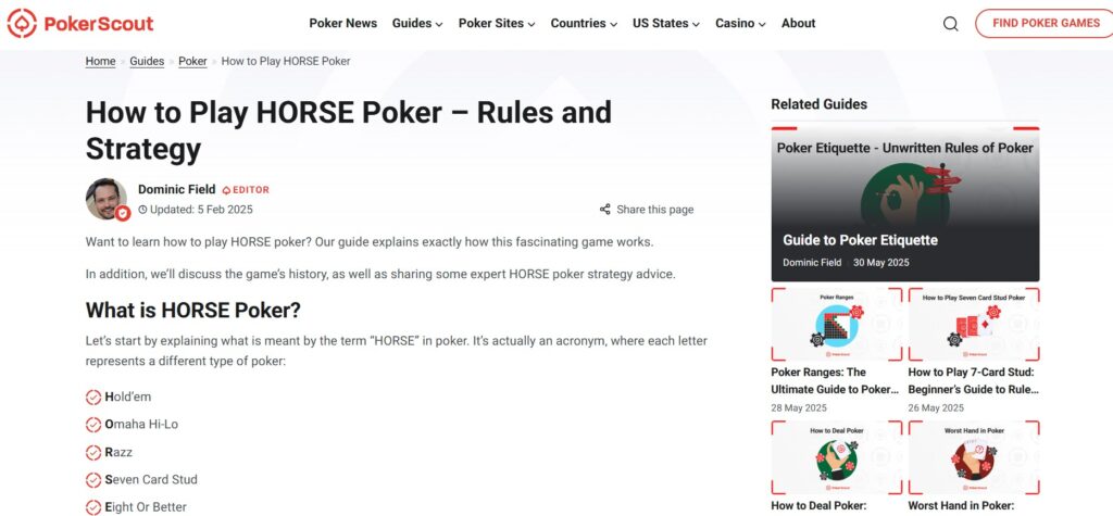 Guide to Poker Etiquette - Dominic Field iGaming writer