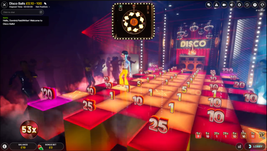 Mr Funky getting down on the VIP Disco floor