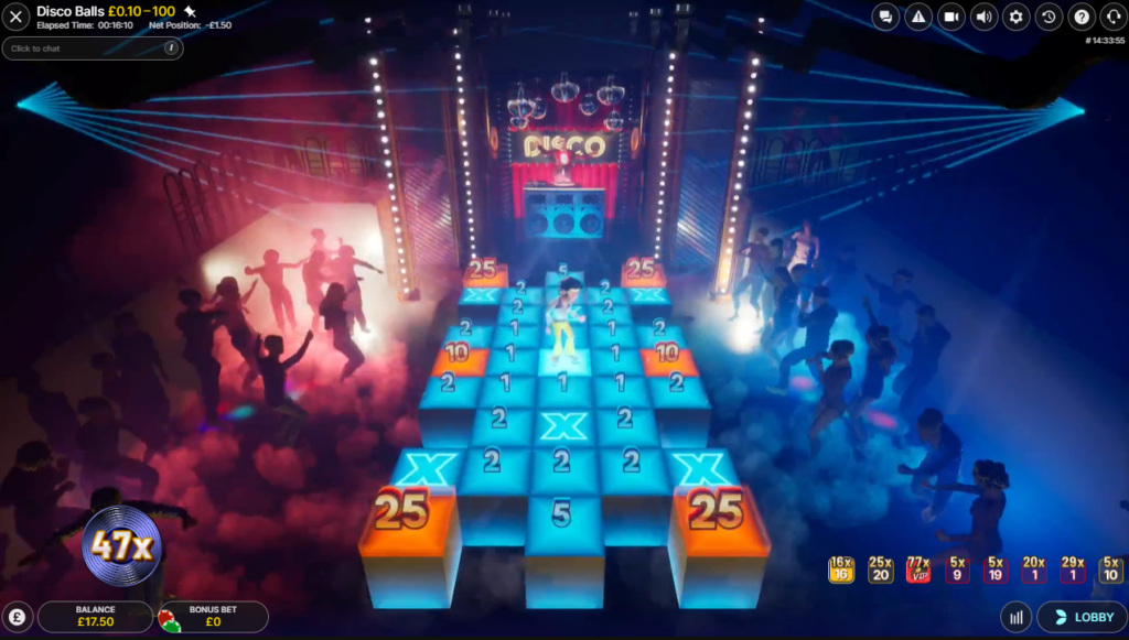 The standard Disco Bonus round gets underway