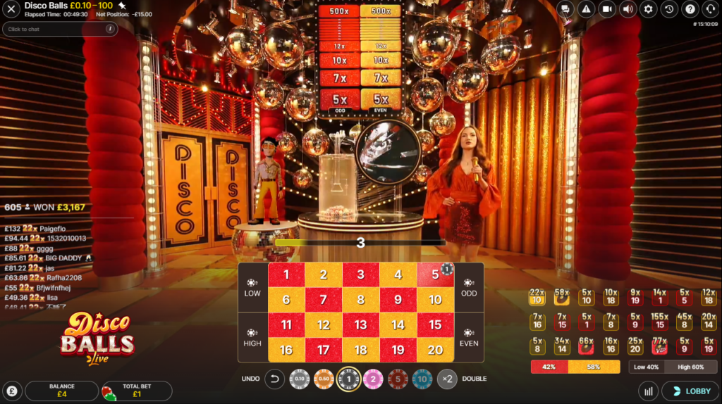 Place your bets – the base Disco Balls game is about to begin