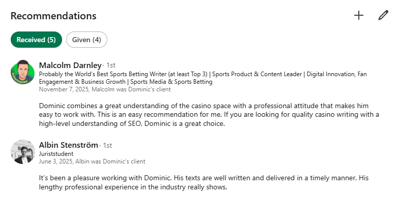 Professionalism is a key part of what makes an iGaming writer great