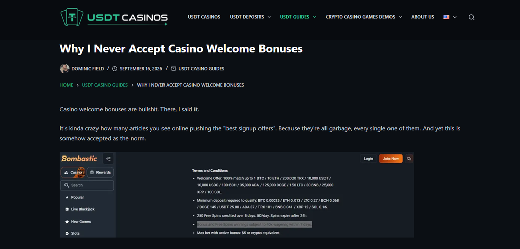 Opinions carry more weight when they're from a good iGaming writer with genuine experience